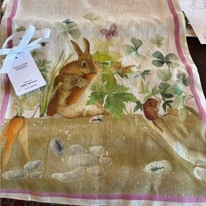 Williams Sonoma NWT discontinued Plein Air Easter linen table runner